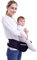 ThreeH Porte-bébé pour siège de hanche Coussin d'assise de 15 mm Ceinture ajustable Trois poches Tabouret pratique à la taille BC27 Navy