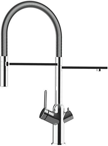 3 wege Küchenmischer für alle gängigen Filtersysteme geeignet. Mit 2strahl Handbrause. 360° schwenbarer Auslauf mit separatem Filterwasser Kanal mit Edelstahl-Stahlfeder Chrom
