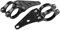 Qiilu Motorrad CNC Alu Lampenhalter-Set Motorrad Scheinwerferhalter Lampenhalter Scheinwerfer Halterung schwarz 1Paar