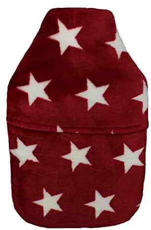 Vagabond 2.0L Hot Water Bottle & Plush Red Stars Cover