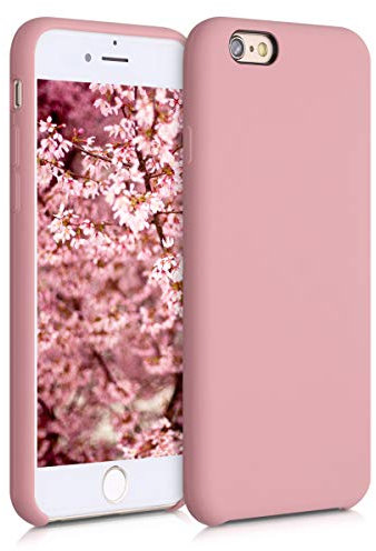 kwmobile Hülle kompatibel mit Apple iPhone 6 / 6S Hülle - Silikon Handy Case - Handyhülle weiche Oberfläche - kabelloses Laden - Winter Rose
