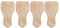 4 pièces Meubles en Bois Jambes Sculpture Meubles Solides Pieds de Remplacement canapé Placard Table Basse Pied Maison d'hôtes Accessoires pour hôtel(15 * 6 cm)