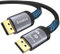 Sniokco 10K 8K DisplayPort 1.4 Cable 2M, VESA Certified DP to DP Cable Nylon Braided UHBR HDCP DSC1.2 10K 8K 60Hz 4K 165Hz 144Hz 2K 240Hz FreeSync G-Sync Monitor PC Projector Display