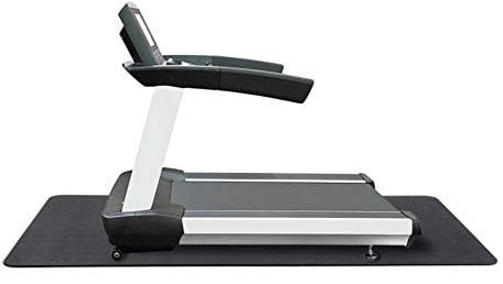 LICHENGTAI Fitnessmatte, Bodenschutzmatte, rutschfest, für Fitnessgeräte wie Laufbänder, Fahrräder, Ruder, Crosstrainer, 120 cm x 60 cm, Schwarz, Rutschfest, Vibration absorbierend