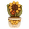 THUN - Vasetto soprammobile con Girasole e Coccinella - Auguri