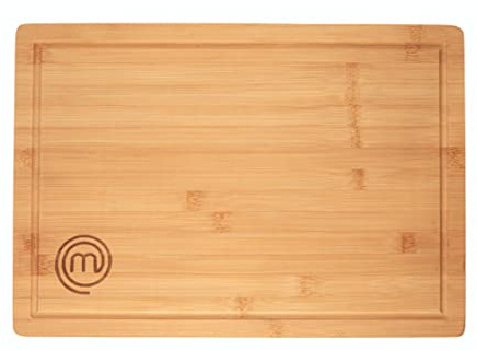 MasterChef Bambus-Schneidebrett für Küche, Metzgerblock, großes Schneidebrett, Holz, 45,7 x 30,5 cm, natürliche, organische und lebensmittelechte Oberfläche, wendbares Schneidebrett aus Holz mit