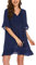 AI'MAGE Robe de Plage Femme V-Cou Bikini Mousseline de Soie Cache Maillot de Bain Bikini Cover Up Chemise de Plage Tricot Robe de Plage Dentelle
