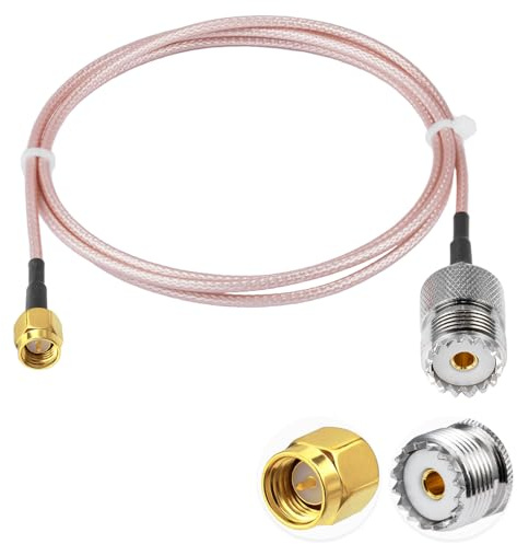 Vecys SMA Stecker auf UHF-Buchse HF-Koaxial-Koaxialkabel SMA-Stecker auf SO-239-Pigtail RG316 3ft/1m für SDR UV-5R Serie Handheld CB Funkgerät Funkgerät, Walkie Talkie