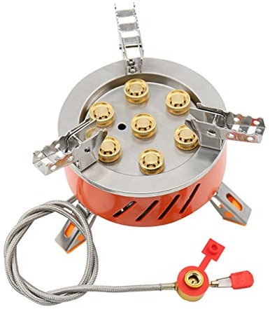 YYUINU Réchaud de camping ultra léger 17800 W - Réchaud de camping réglable - Avec allumage piézo - Pour camping, randonnée, alpinisme, D