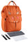 SONARIN Stylische Großer Kapazität Baby Wickelrucksack Wickeltasche,Multifunktions Wasserdicht Babytasche Wickeltasche Rucksack Reisetasche mit Wickelunterlage & Kinderwagen Haken(Orange)