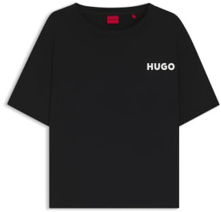 HUGO Relaxed-fit Pyjama-shirt Aus Stretch-jersey Mit Kontrastfarbenem Logo