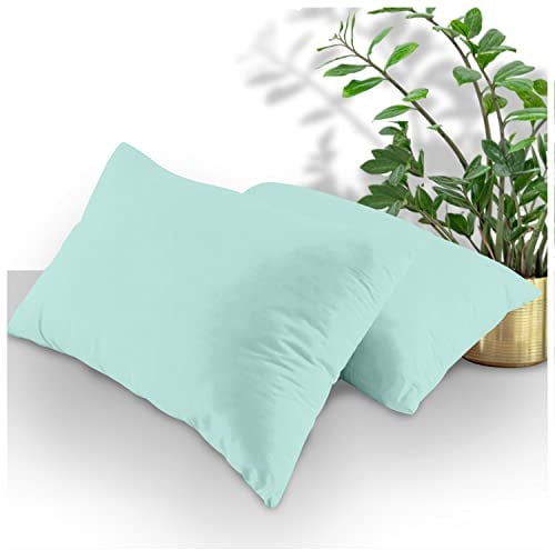 GC GAVENO CAVAILIA Pillowcases 2 Pack, Breathable Standard Pillow Cases, Plain Covers with Envelop Closure, Aqua, 74 X 48 Cm, 708773, 2 X Pillow Case