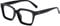 YUELUQU Classic Square Eyewear Non Prescription Thick Glasses Frame for Women Men (Black)