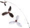 cobee Cat Feather Propeller Wand Spielzeug, Katze Feder Spielzeug Ersatz, Ersatz Nachfüllung Feder interaktive Katze Chaser Spielzeug, Kätzchen Wand Nachfüllungen Anhänge für Kätzchen(schwarz + grau)