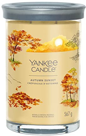 Yankee Candle Signature Scented Candle | Autumn Sunset Large Tumbler Candle with Double Wicks | Soy Wax Blend Long Burning Candle | Perfect Gifts for Women
