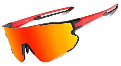 Eninedeuisou Sonnenbrille Fahrradbrille TR90 Rahmen für Herren Damen UV 400 Schutz Schutzbrille MTB Sportbrille für Outdoorsport Radfahren Fahren Laufen Baseball