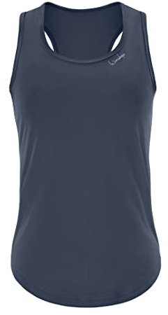 Winshape Damen Functional Light and Soft Tanktop Aet128ls, Ultra Style Trägershirt Cami Shirt, Anthrazit, S EU