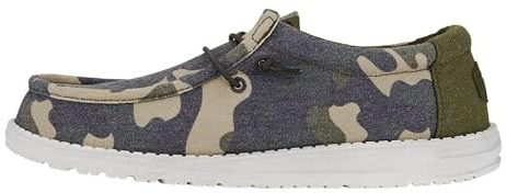 HEYDUDE Wally Washed Camo Herren - Slip on Schuhe - Mokassin Stil, Camo, 40