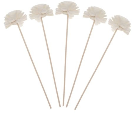 HOMSFOU 5 STK Rosenblüten-Rattan-Schilf Duftrohr-diffusor Blumen-Rattan-Schilf Reed Diffuser Öl Nachfüllen Duftstäbchen Diffusorstangen Für Ätherische Öle Stöcke Bambus Parfümstift Luft