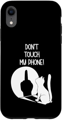 Hülle für iPhone XR Katzen Handyhülle Dont Touch My Phone
