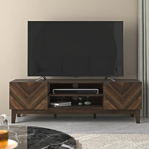 GFW Camborne Wooden Stand Units, Bedroom, Kitchen, Conservatory. Contemporary TV Cabinets for Living Room with 4X Shelves