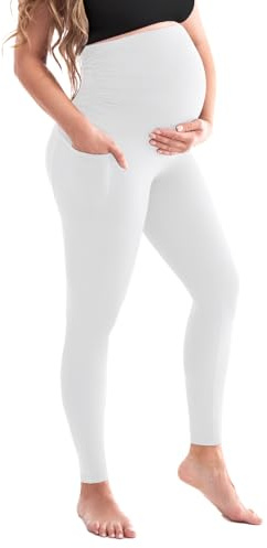 SINOPHANT Leggings de maternité Taille Haute Pantalon de maternité Opaque Leggings de Grossesse Elastique Souple Maternité Mode Maison Yoga Sport