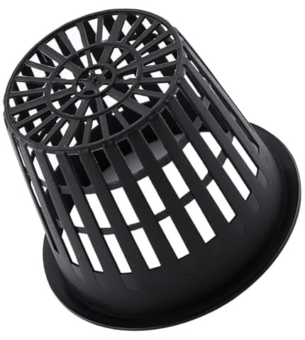Jeffergarden 10 Stück Heavy Duty Mesh Pot Net Cup Korb Hydroponic Plant Grow Clone Gardening für Zimmerpflanzen Hydroponic Growing (Black)