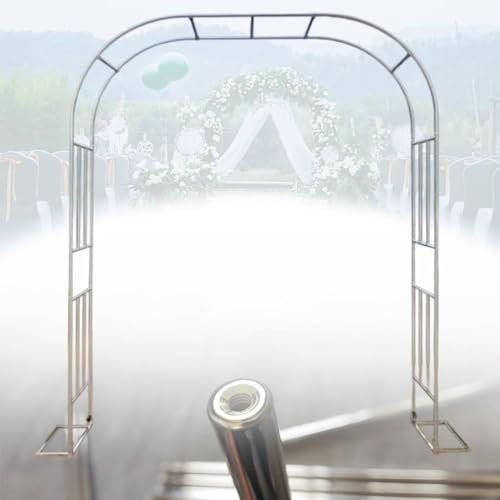 Metall - Rankhilfe Edelstahl Rosenbogen 1.2m – 3.2m Breit, 2.4m Hoch Kletterpflanzen Pergola Rankgitter Stabil Gartenspalier (150x240cm)