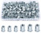 100 Stück Nietmuttern M6 M8, Jeboler Blindnietmuttern M8 M6 Set Flachkopf Einziehmuttern Gewindenieten, Verzinkt Stahl Hülsenmutter Rivet Nutsert Gewindehülse für Metallplatten Rohre usw.