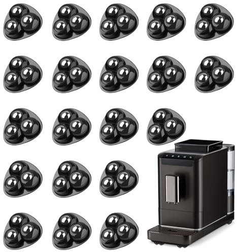 Landrain 20 Stück Mini 3 Rollen für Küchengeräte, 360 Grad Selbstklebendes Starkes Kugelrollen für Möbel