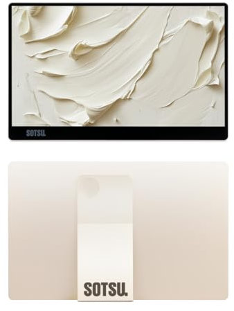 SOTSU FlipAction Go 14'' Portable Monitor | MacBook Color Matching | Robust but Lightweight | Tempered Glass | 1080p | 400 Nits | 100% sRGB | 5W | Super Versatile | USB-C or Mini-HDMI (Moonlight)