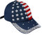 SIQITECHNO Women Rhinestone American Flag Baseball Cap Sparkly USA Flag Hat The 4th of July Hat Hip Hop Cap Adjustable, Navy, 7-7 1/4
