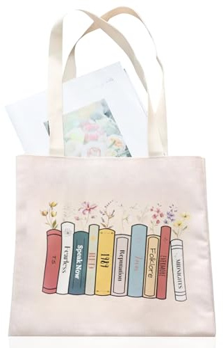 WUERKIYA Bedruckte Stofftasche aus Canvas, Tragetasche für Damen mit Dekorativem Design, Wiederverwendbare Einkaufstasche für Alltag, Büro und Reisen