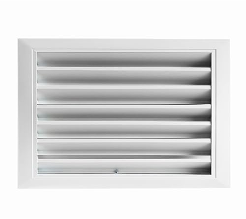 La rejilla fija de aleación de aluminio de 600 mm x 300 mm, impermeable y transpirable, en blanco y negro, con mosquitera y cubierta for flujo de aire, es adecuada for entornos hostiles.(White,600mm*3