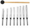 Yuattory 8er-Pack Stahl-Stimmgabel-Set, Schlägel, Vibrationstherapie-Werkzeuge, Edelstahl