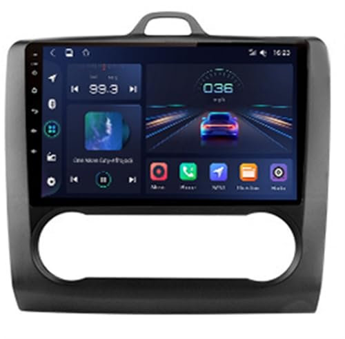 Wivplex Reproductor multimedia con radio for coche V1pro CarPlay, for Ford, for Focus, 2 Mk2 2004-2008 2009 2010 2011, Android Auto, GPS, 2 DIN, autorradio Reproductor multimedia de radio(4G (6GB 128G