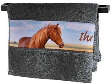 Erwin Müller Duschtuch mit Namen | Personalisiertes Badetuch, 100% Baumwolle, Geschenk für Herren, Damen und Kinder, Aus Frotteestoff, Motiv: Tiere | 70x140 cm