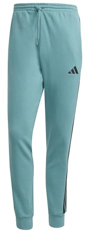 Adidas Herren Essential Three Stripes Fleece Pant, Powder Teal/Black, XL
