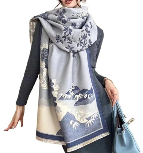 Lehourmast Schals Tücher Halstuch Scarf Damen Schal Ssmd-Blau