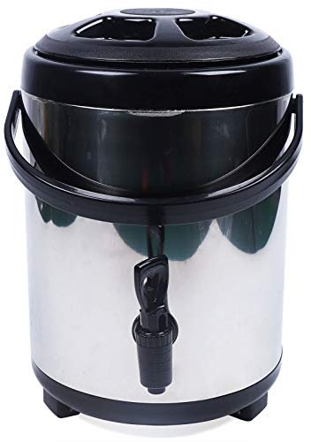 4L Catering Hot Water Boiler Tea Urn Coffee Stainless Steel Thermal Bucket For for Coffee,Tea, Water, Milk, Soup (Black)