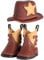 Dinntty Cowboy Cake Decorations Cowboy Hat Boot Cake Toppers Western Cowboy Cake Birthday Topper for Western Theme Baby Party Supplies