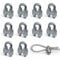 10 Pcs 12mm Wire Rope Grips Steel Cable Grip Clamp U Bolt Galvanized
