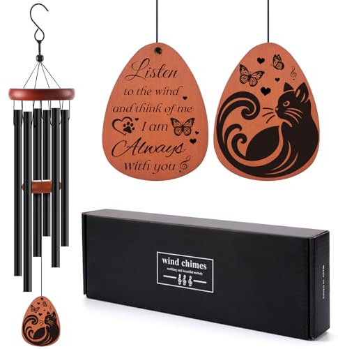 Windspiel für Katzen, personalisiertes Haustierverlust, Beileidsgeschenke für Katzen, Gedenkgeschenk für Katzenliebhaber, Geschenk für den Verlust der Katze