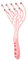 WRITWAA masseur de tête masseur à billes masseur portable masseur crânien masseur crâne masseur de cuir chevelu à main outils de massage du cuir chevelu pour les cheveux bille d'acier rose