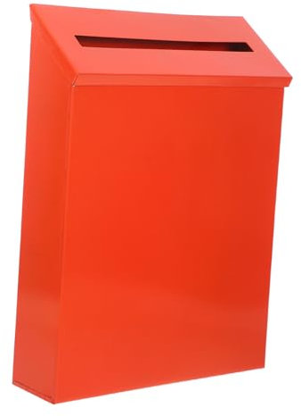 TEHAUX Vintage Iron Wall Mount Mailbox Letter Box for Home Office Decorative Suggestion Box Retro Style Mail Holder for Indoor Outdoor Use