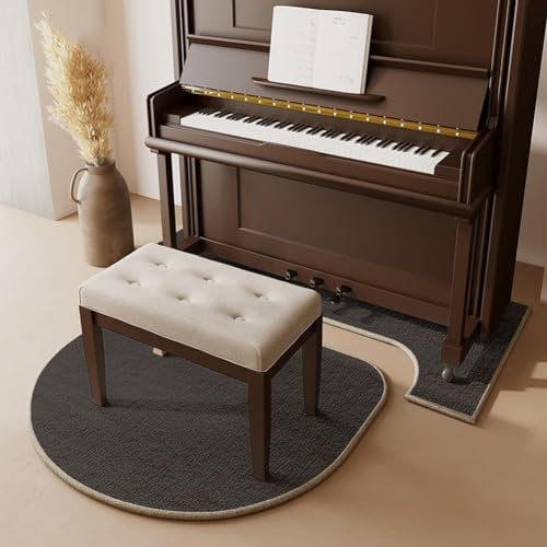 HDYNUZ Klavierteppich, Klavierteppich für Klaviere, Rutschfester Teppich, Akustikpads, Stoßdämpfung, schalldichter Teppich für Klavier(F,Piano rug70*160cm)
