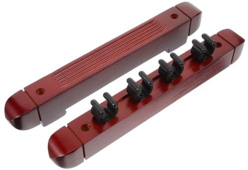 Supvox Billard Queuehalter Holz, Wandhalterung für 4 Queues | Holz Queuehalter für 4 Billardqueues zur Wandmontage – platzsparende Aufbewahrung und elegante Präsentation für Zuhause