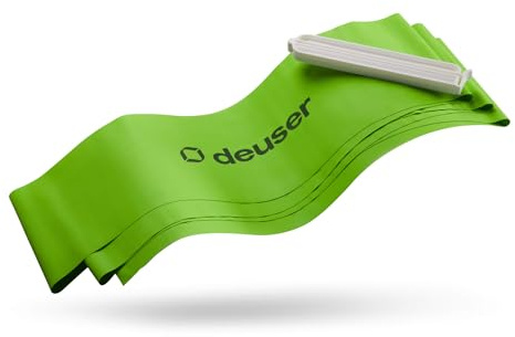Deuser Physio Band [inkl. Clip], 2,4 m Fitnessband mit strukturierter Oberfläche, vegan, extra griffig & weich, Widerstandsband für Fitness, Physio, Yoga, Pilates, Krafttraining & Calisthenics