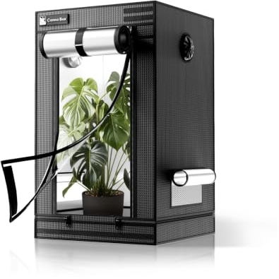 Cannobox Growzelt 60x60x100 cm Pro Indoor Growtent Transparente Schicht Design Grow Tent Pflanzenzelt mit Reflektierende Mylar 1680D Oxford Zuchtzelt für Hydrokulturen Zur Pflanzenzucht