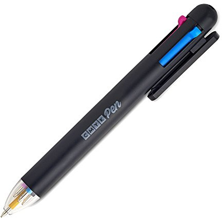 Suck UK CMYK Pen | Pens Multicolour | 4 in 1 Pen | Coloured Biro Pens | Ballpoint Pen | Stationery Supplies | Desk Accessories | Retractable | Teacher Supplies | Fidgets | Mixing Guide Included